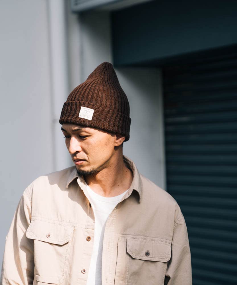 Nakota Cotton Knit Made in Winter and One Size Fits Coffee Brown Hat, Tagless, Japan, Hat, Men's Women's, All,
