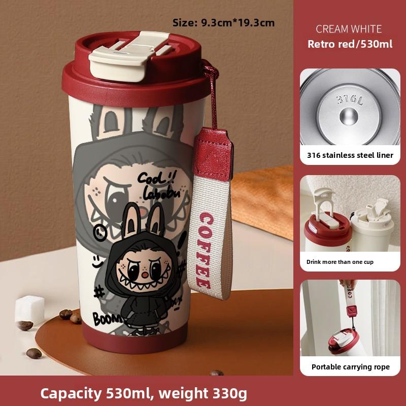 Light Luxury High-end Water-sensitive Pocket Cup Stainless Steel Portable Coffee Cup Large Capacity High Value Niche Thermal Insulation Kettle