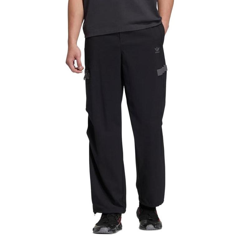 Men's Pants Adidas Originals Knitted Sweatpants Men's Black Moderate Straight Fit Pants