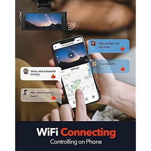 Kamera do auta - REDTIGER - F7N - 4K přední - 1080P zadní - Integrované WiFi a GPS