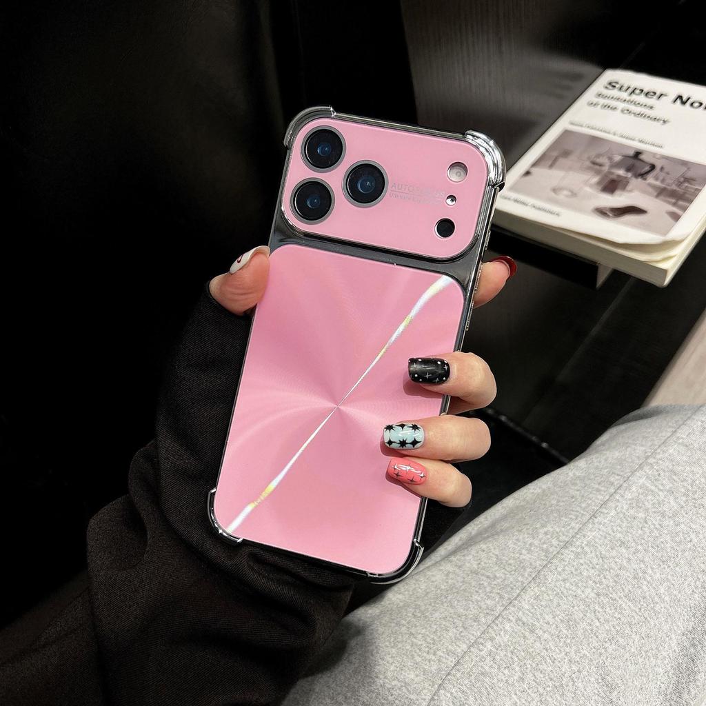 Electroplated CD Pattern Phone Case for Apple 17 Pro Max with Lens Film and Four-Corner Drop Protection