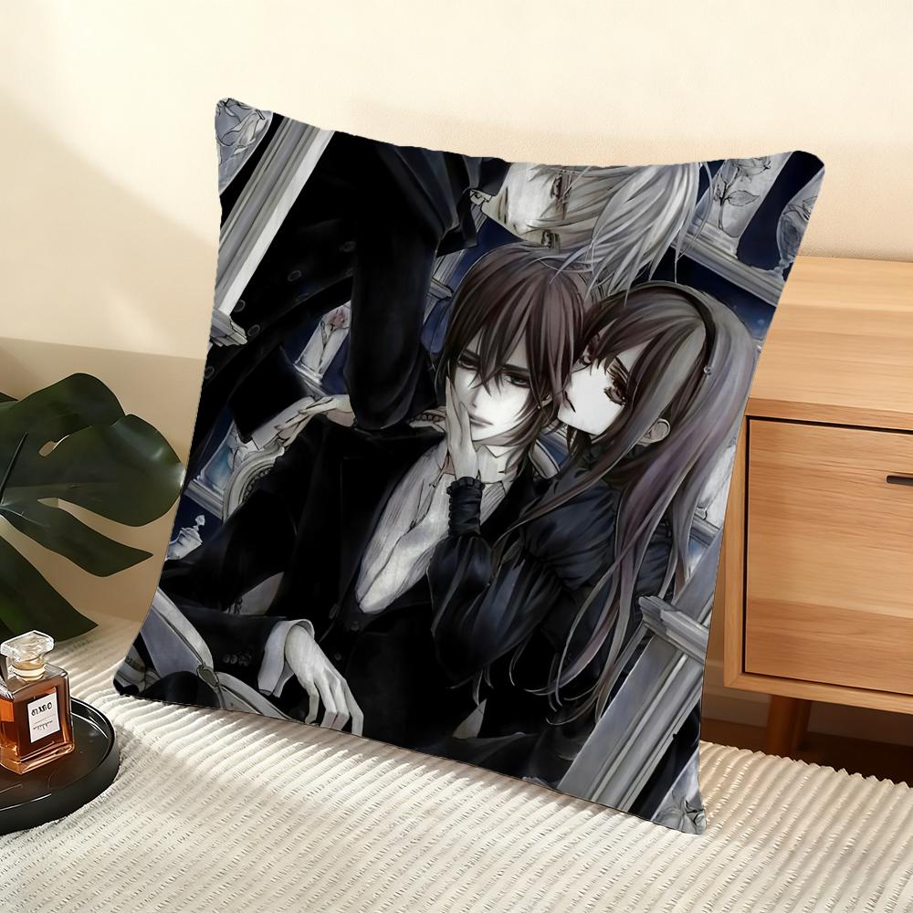 V-Vampire Knight Anime Cushion Cover Soft Short Plush Pillow Cover Smooth Cozy Texture Aesthetic Cushion Case Home Decor