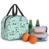 Yoga Pandas Insulated Lunch Bag Reusable Cooler Tote with Zipper Use for Women Kids Camping Hiking Picnic Beach Travel Work