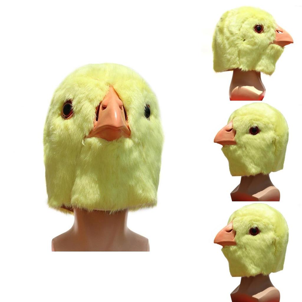 Latexová maska kuřátka se zábavným designem pro Halloweenskou kostýmovou párty a DIY cosplay