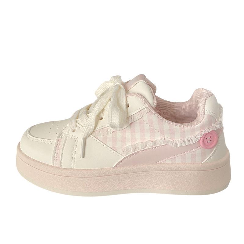 Rosa Plateau 22 Sommer Neu Schick Nischen Design Sport Atmungsaktiv Board Schuhe