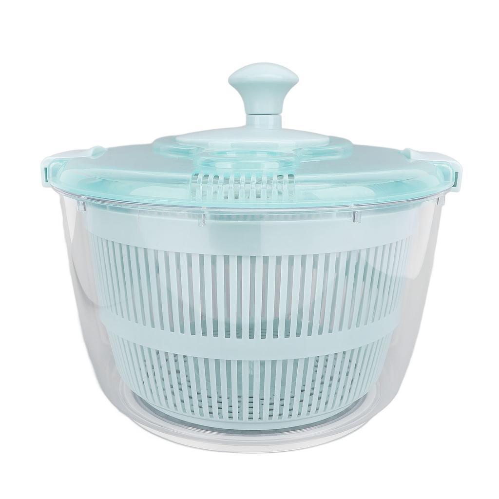 Salad Spinner Lake Blue 5L Fast One Handed Manual Salad Washer Spinner for Vegetable Fruit Lettuce