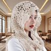 White Lace Scarf Thin Hooded Scarves Retro Blouse Shoulders Fake Collar  Spring