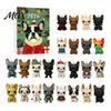Dog Lover Christmas Gifts Bulldog Advent Calendar 2026, 24 Days Acrylic Puppy Ornaments Countdown Calendar, Fun Holiday Surprise Toys 2D Flat
