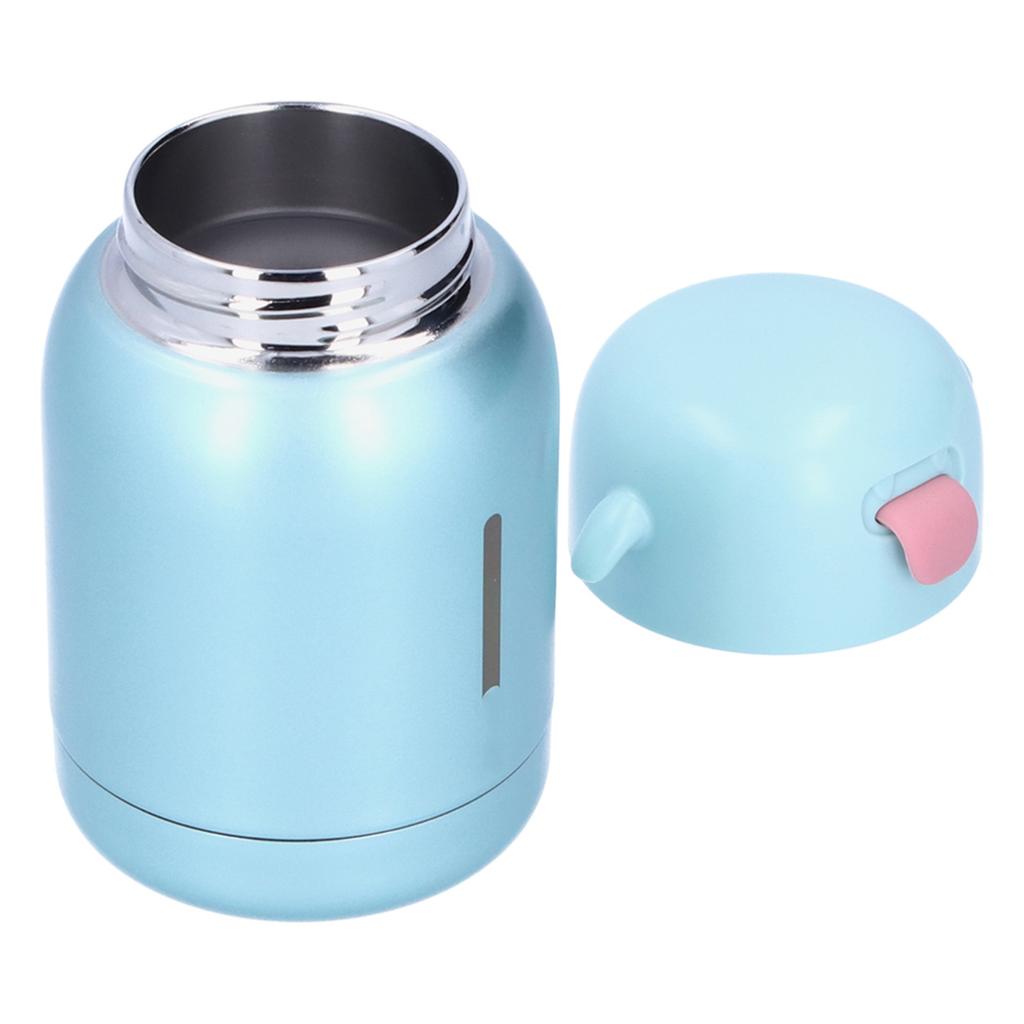 Stainless Steel Vacuum Flask Children s Mini Portable Baby Silicone Water Cup for Home SchoolGreen