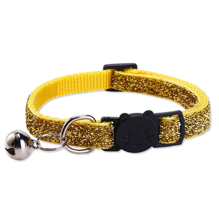 Glitter Cat Collar with Bell, Multiple Colors Available