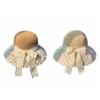 Lace Bow Straw Hat Crochet Beach Fisherman Hat Elegant Sunscreen Bucket Hat  Summer