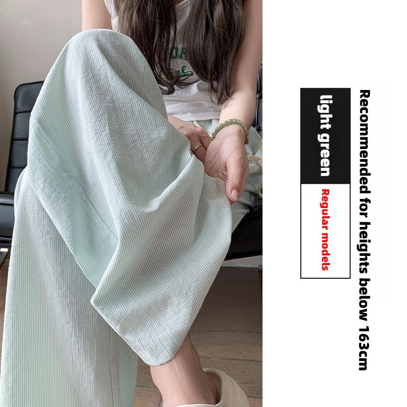 GMXIA Women's Fashion Casual Solid Color Print High Waist Pants & Capris