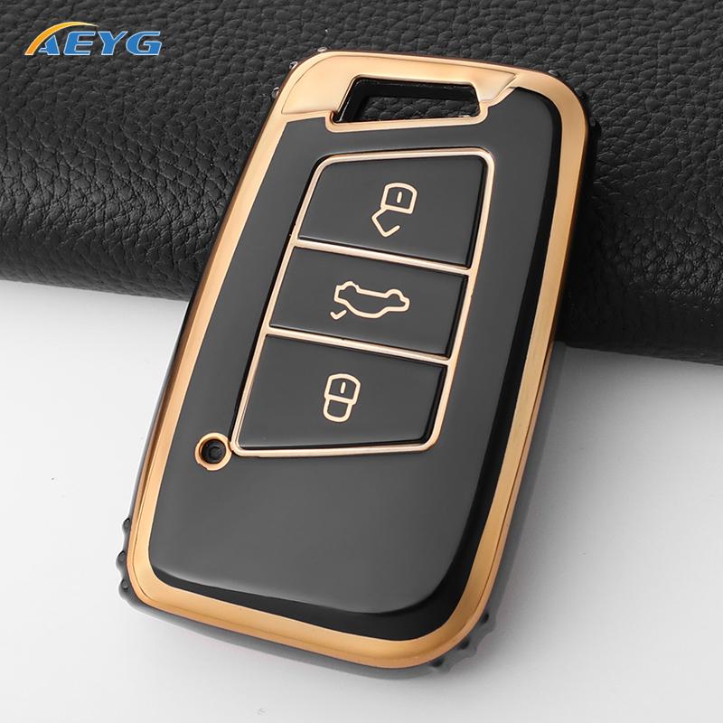 

For Vw Volkswagen Golf 7 Mk7 Tiguan Mk2 Seat Ateca Leon Fr Ibiza Skoda Octavia Kodiaq Car Key Case Cover Interior Accessories
