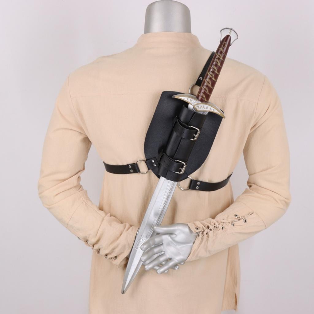 Viking Knight Steam PU Leather Swordcase Renaissance Belt Accessories Halloween Dress up Props