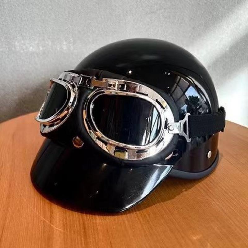 Certified Lightweight Universal Half Helmet for Electric Vehicles – Stylish, Retro, All-Season Safety Helmet