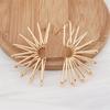 Exaggerated Irregular Fan C Shape Radiation Drop Earrings for Women Brincos Simple Party Hollow Geometry Jewelry Wholesale