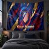 Personalized Tapestry Wall Hanging Atletico Madrid FC Pattern Art Background Cloth