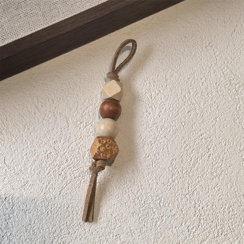 Maillard Wooden Bead Tassel Pendant Shoe Charms Handmade Beaded Tassel Shoelace Buckle Sports Shoelace Decoration Buckle as the picture