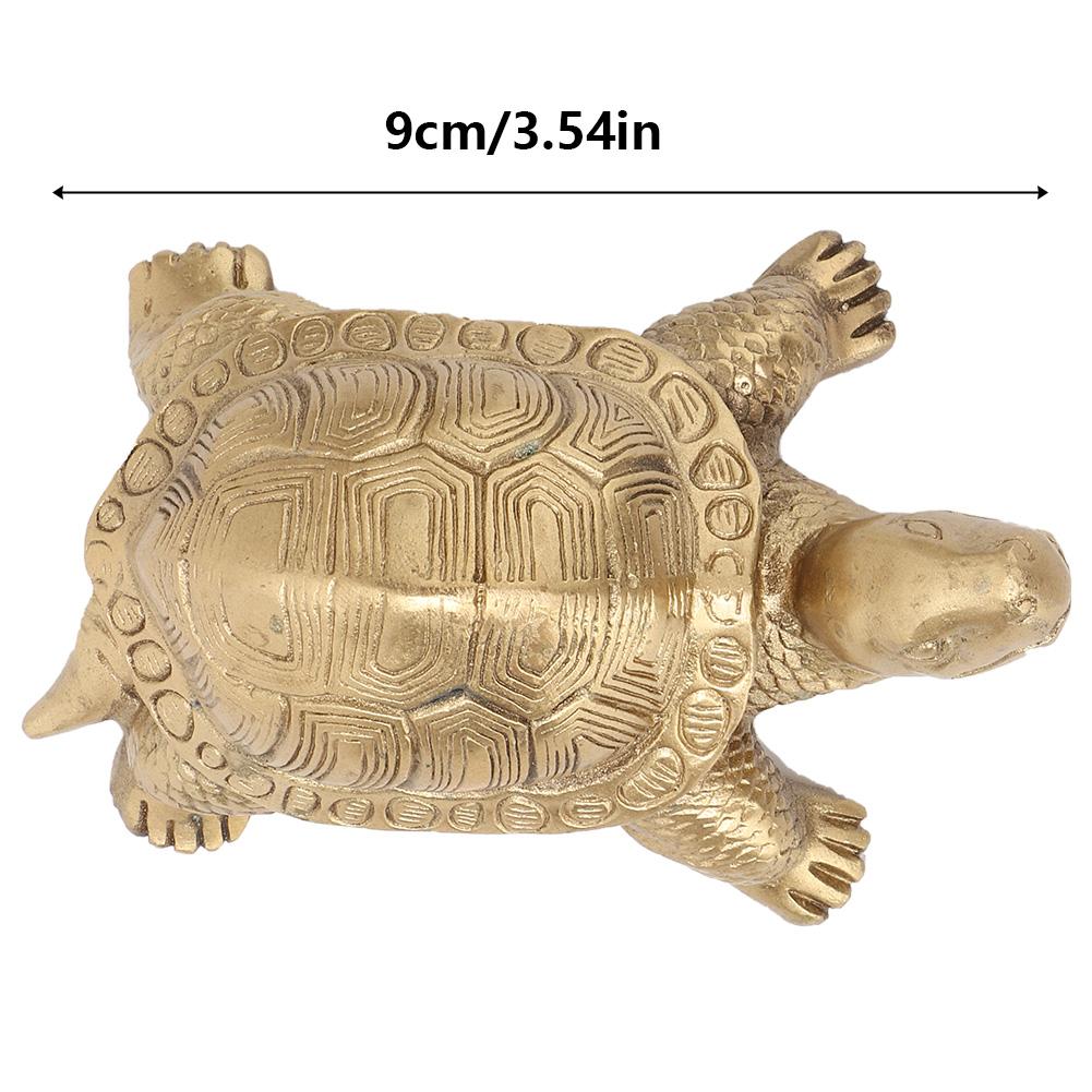 Pure Brass Handmade Longevity Tortoise Home Feng Shui Ornament Gift Symbol of Peace