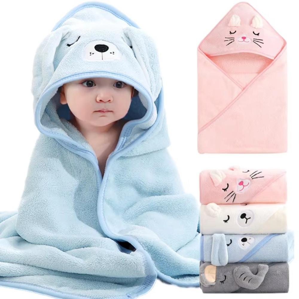 Soft Newborn Hooded Towel Cartoon Animal Warm Sleeping Swaddle Wrap Gifts Toddler Bathrobe