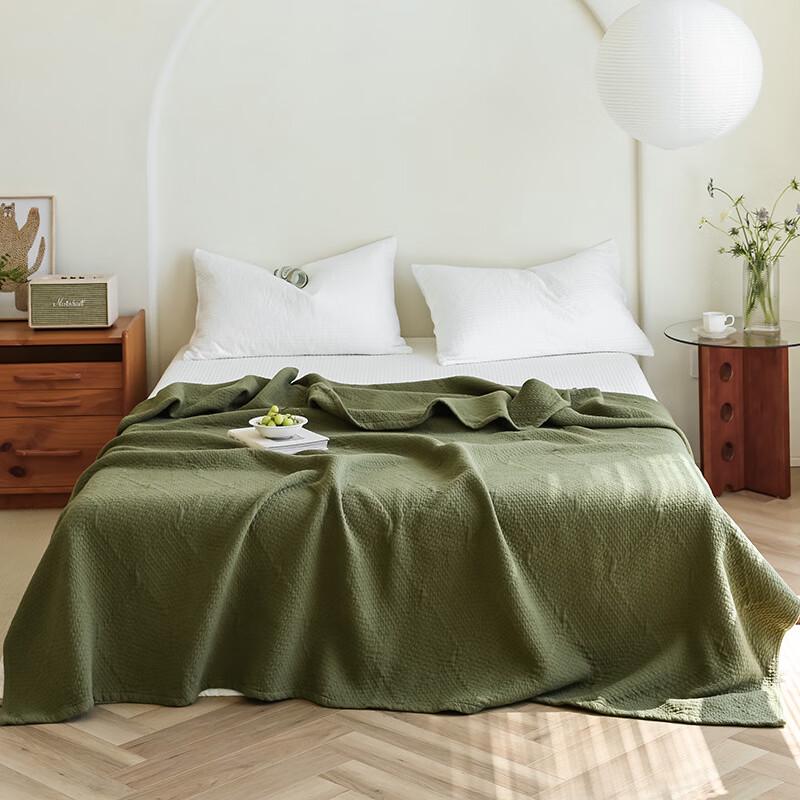 LISM Washed Cotton Jacquard Throw Blanket