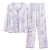 Light Purple Casual Women Pajama Cute Sleepwear Autumn Winter Long Sleeve Long Pants Soft Pyjamas Cozy Pijamas Girl Pijama Comfy
