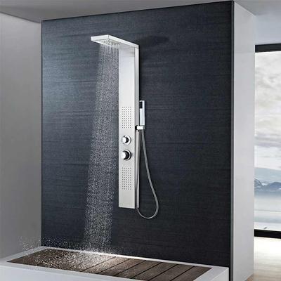 Vidaxl Stainless Steel Shower Panel, Square