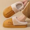 New Winter Warm Couple Style Concise Fluffy Slippers Women Men Non-slip Soft Cosy Slides Indoor Mule Ladies' Home Cotton Shoes