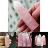 Elegant Pink Natural Rock Rose Quartz Crystal Point Healing Stone Obelisk Wand For Natural Health