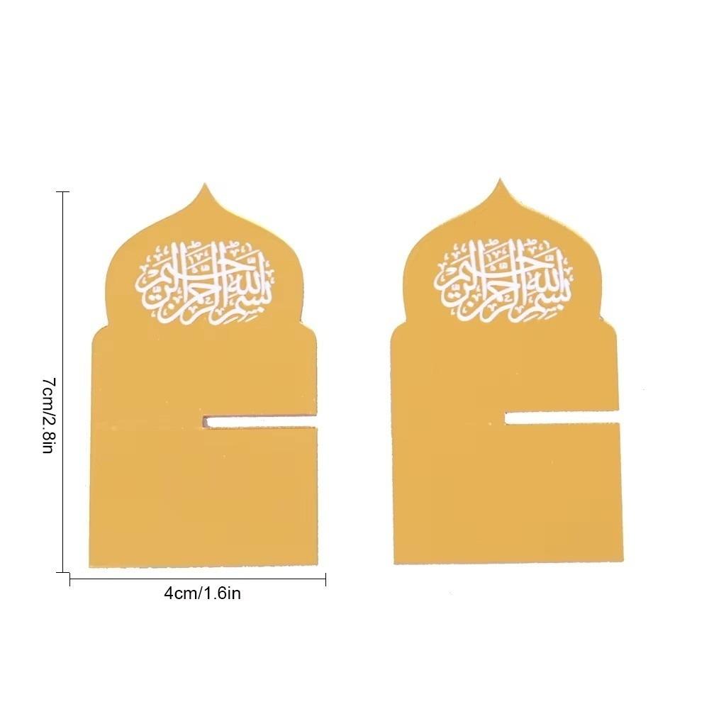 Acrylic Acrylic Islamic Date Stand Mini Table Decoration Eid Mubarak Mini Shelf Candy Rack Craft Ornament Food Dessert Holder
