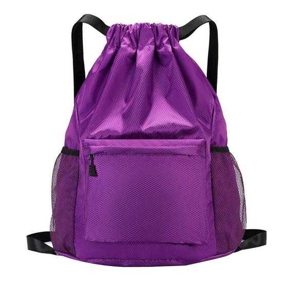 Backpack with Drawstring Closure Waterproof Wear-Resistant Large Capacity Multi-Pocket Design Swimming Gear Backpack