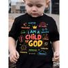 European Sizes Cute Kids' Printed T-Shirt, Boys' T-Shirt, Boys' Sport T-Shirt, Letter T-Shirt, Short Sleeve Crew Neck Casual Children's Clothing