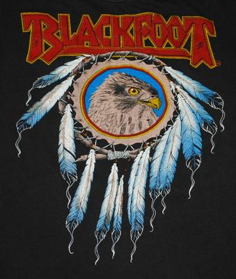 Vzácné tričko Blackfoot Heavy Cotton Plné velikosti Černé Unisex Tričko Dárek Fanoušek Unisex Tričko