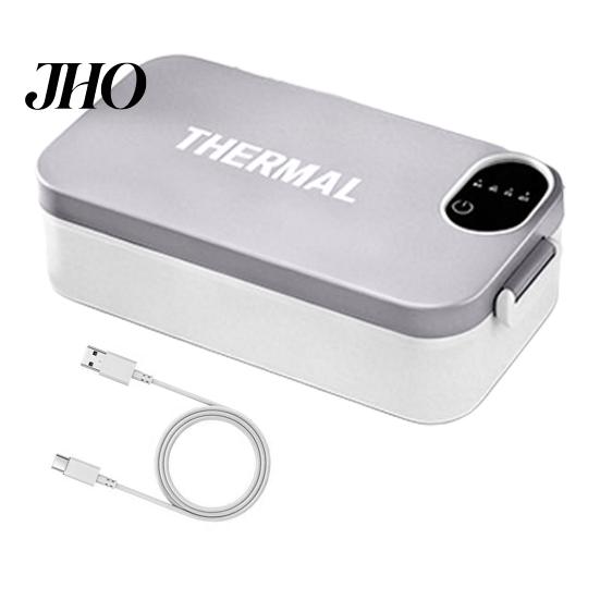 Electric Lunch Box 900ml Heated Capacity 2-in-1 Stainless Steel Warming Travel Non-Stick Coating Portable Meal Container for Office Car