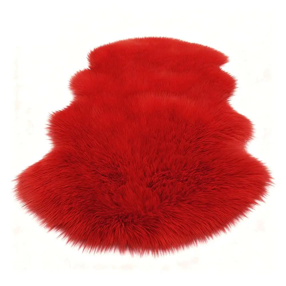 Artificial Sheepskin Long Hair Carpet Floor Wool Fluffy Soft Mat Rugs Soft Rugs Faux Fluffy Decor Shaggy Faux Shaggy Fluffy V9W0