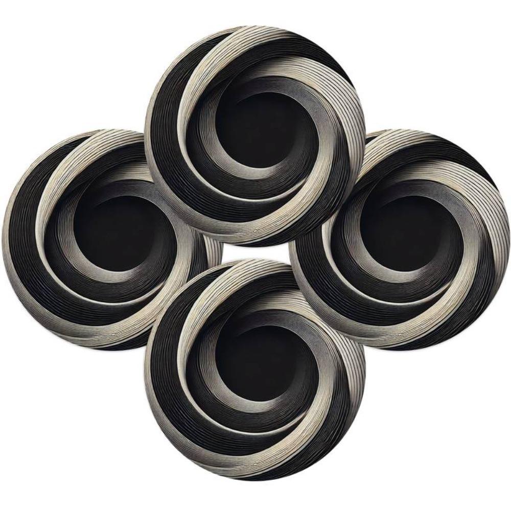 4PCS Anti-scald Geometric Placemats Heat Insulation Round Dining Mat Linen Table Mat  Home Decor