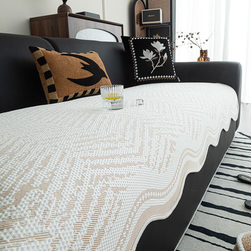 Summer Cool Doudou Special-Shaped Sofa Cushion  New Ice Silk Mat Cushion One-Piece Straight Row Sofa Cover