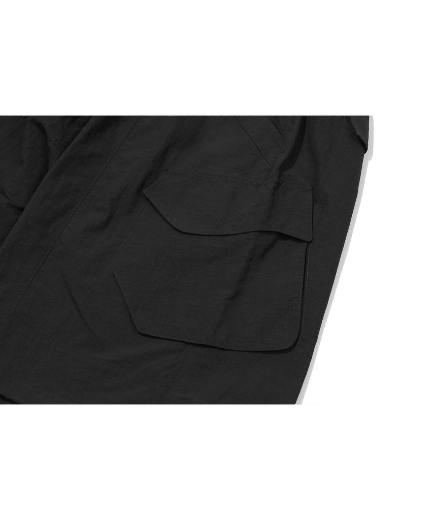Compagno Bermuda Cargo Nylon Pants Black