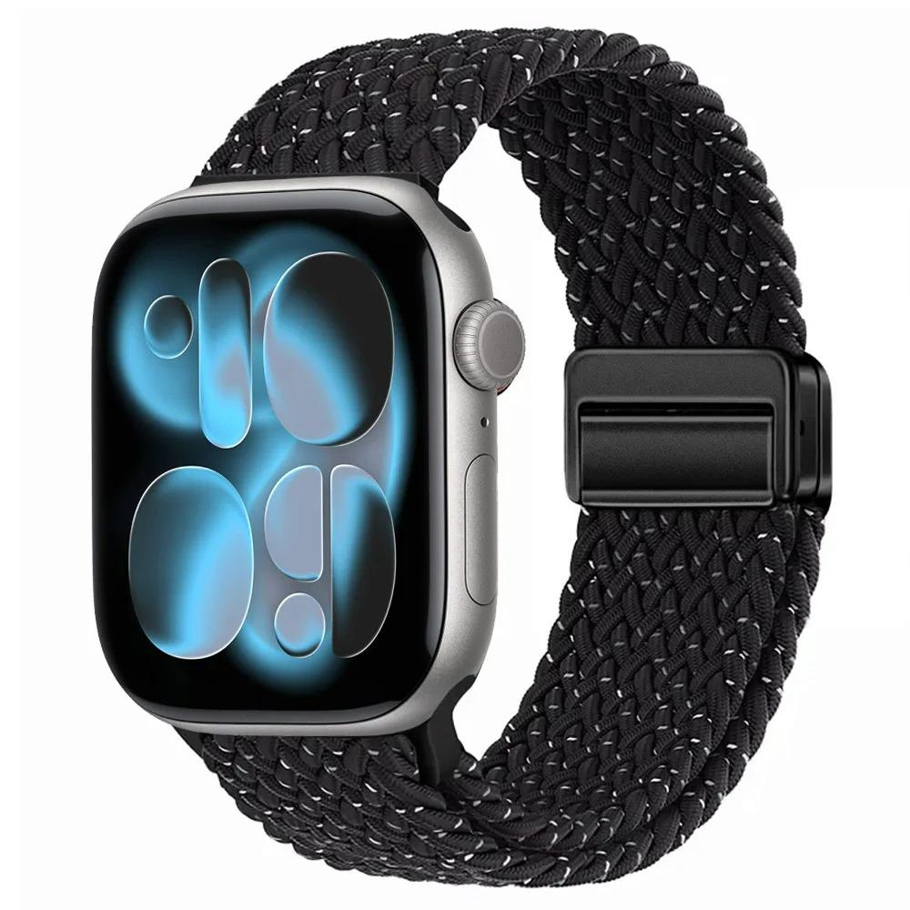 Nylon Strap for Apple Watch 11 10 46mm 42mm/Ultra 3 2 1 49mm Magnetic buckle Wristband iWatch 9 8 7 6 5 4 SE 45mm 44mm 41mm 40mm
