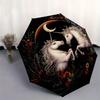 Enchanted Unicorns: A Magical Floral Fantasy Art PrintUmbrella, Portable 3-Fold Compact Umbrella for Men & Women Gift