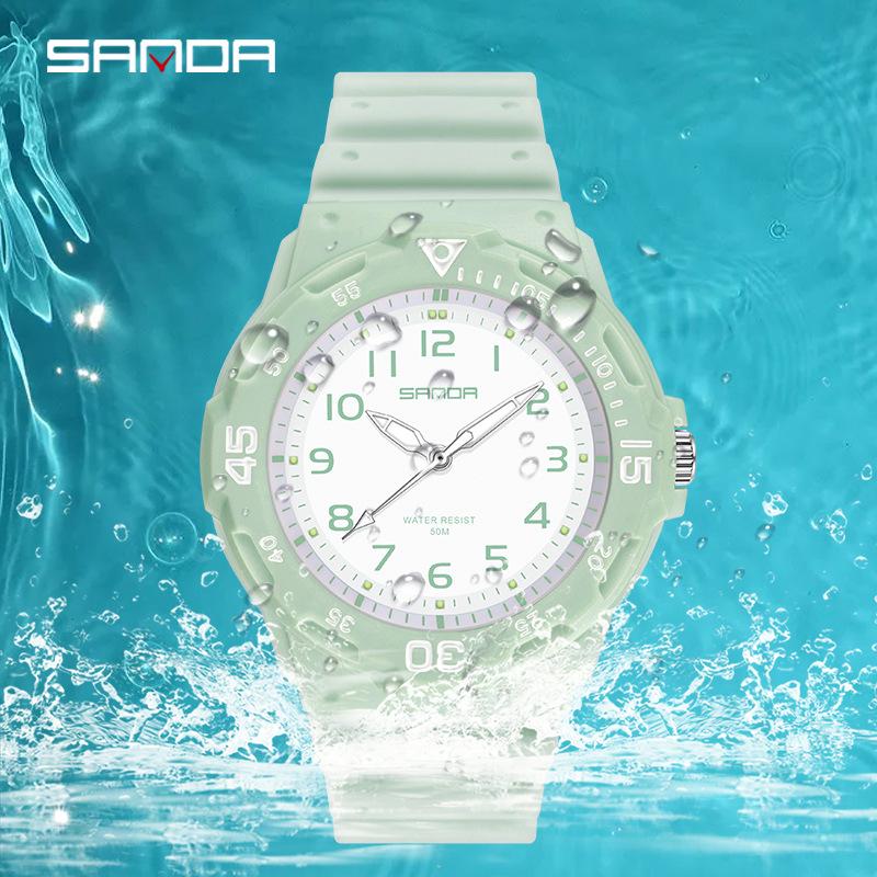 Sanda Fashion Couple Watches: Fresh, Versatile, Waterproof, Night Vision Luminous Style for Men & Women