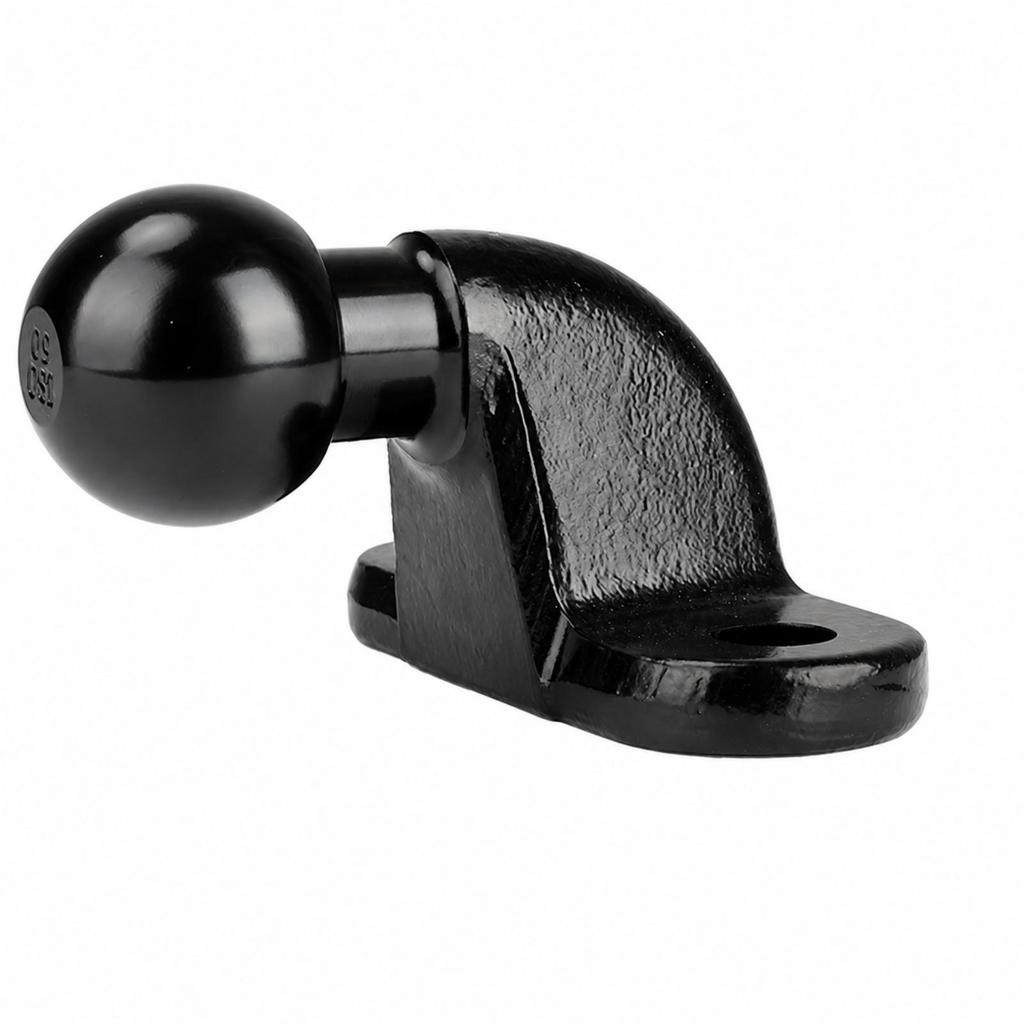 Trailer Hitch Ball Connector Heavy-Duty Angled with Base Plate
