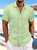 2024 Men's Plaid Jacquard Casual Loose Short-Sleeved Shirt