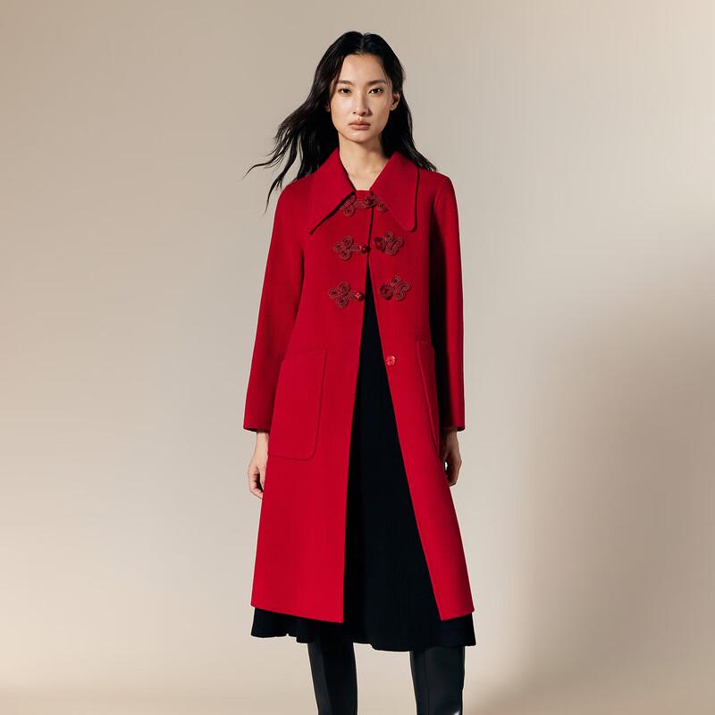 

Женское зимнее длинное двустороннее пальто из смесовой кашемировой ткани L