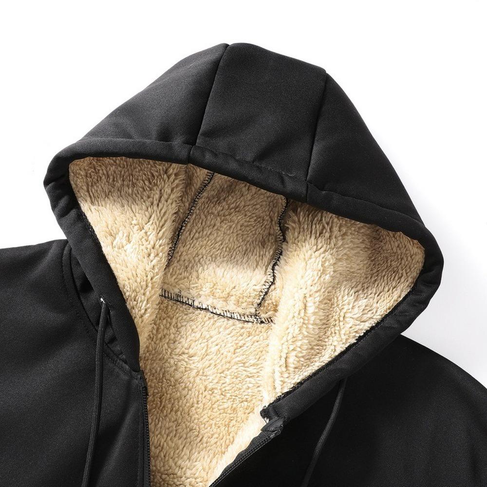 Winter Gepolsterte und Verdickte Lammwolljacke Lässige Sport Herren Trendkleidung Hose Übergröße