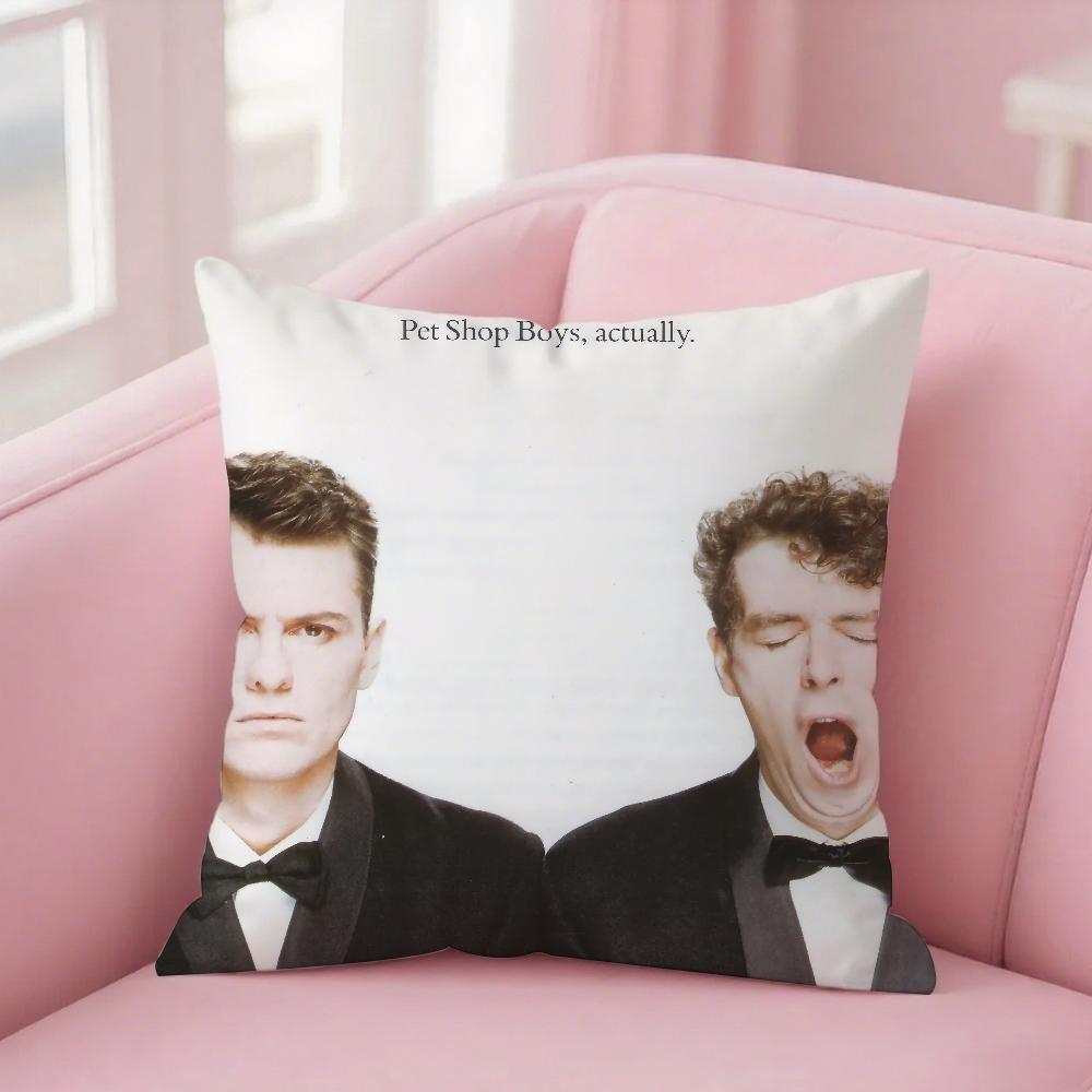Pet Shop Boys Nonetheless Music Pillow Case Square Double-Sided Printing Short Plush Sofa Cushion Cover Bedroom Bedside Pillow