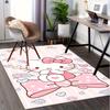 1pc Hello Kitty Pink Polka Dot Bow Office Carpet Under Desk Rug Gift Universal Cute Cartoon Character Decorative Mat for Home Bedroom Living