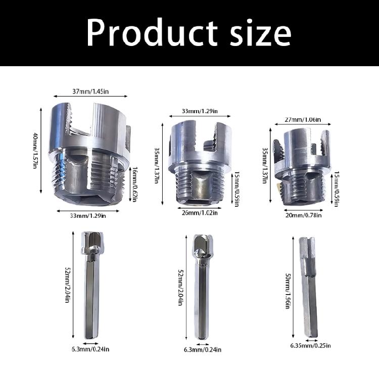 Pipe Thread Cutting Tool,Pipe Threading Tool for Internal & External PVC Plastic Pipe 1/2" 3/4" Pipe Threader