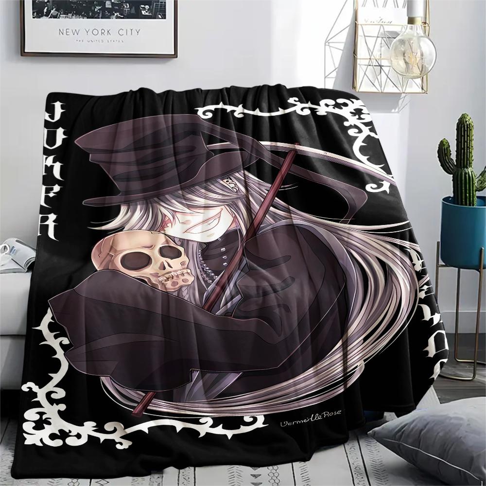 1PC Black Butler Print Flannel Blanket, High quality All Seasons, Home Decor, Warmth and Comfort, Perfect for Christmas Gifts