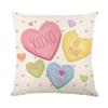 Love Print Pillowcase Valentine's Day Lettered Linen Upholstered Upholstery